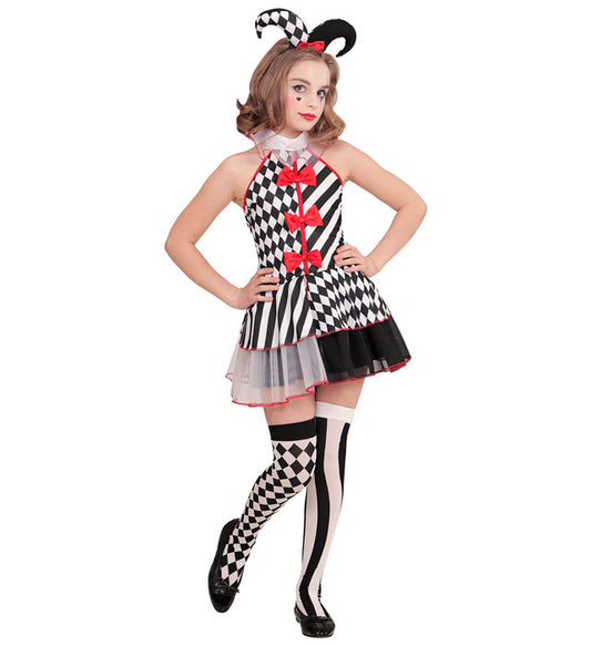 Harlequin Dress, Mini Hat