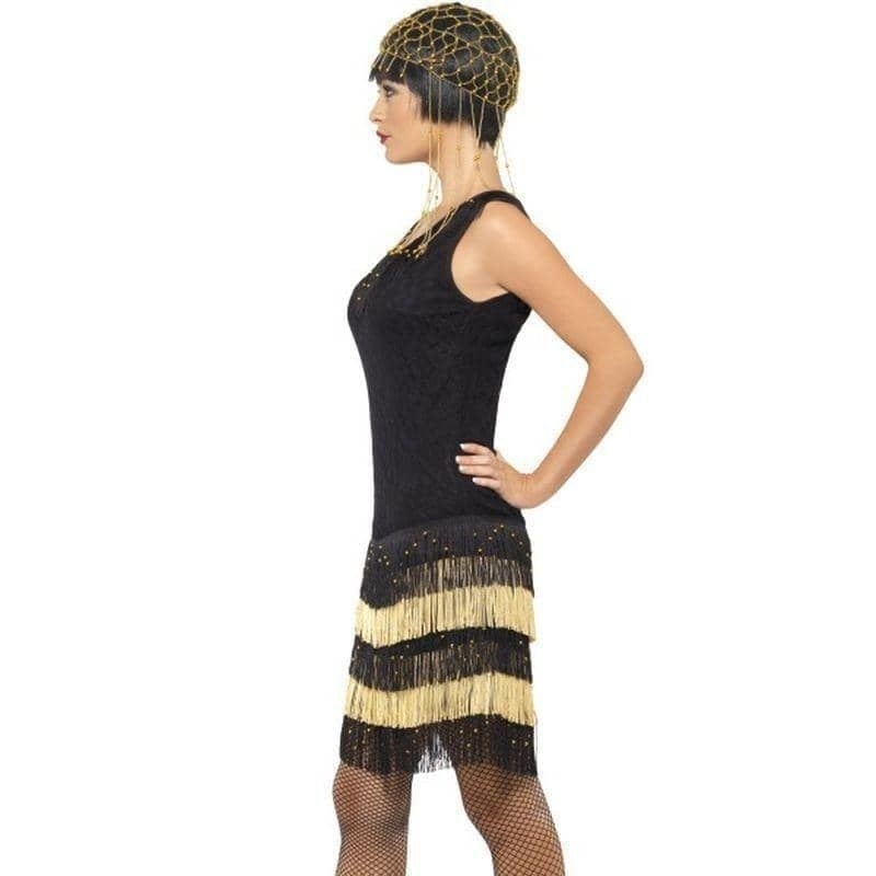 1920s Fringed Flapper Costume Adult Black_3