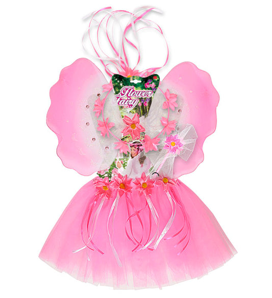 Flower Fairy Dress-Up Set Tutu, Wings, Headpiece, Wand