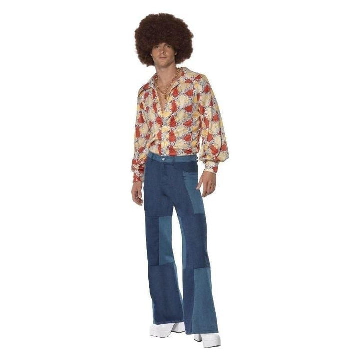 1970s Retro Mens Disco Costume Trousers Shirt_2
