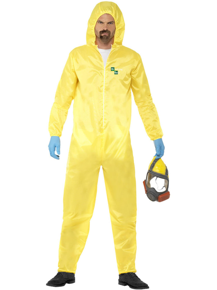Breaking Bad Costume Adult Yellow Hazmat Jumpsuit Mask