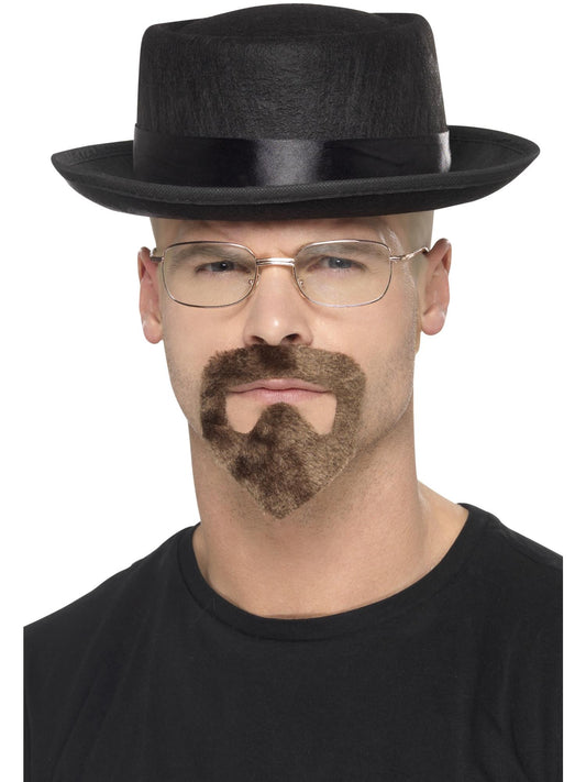Breaking Bad Costume Kit Adult Black Hat Glasses and Goatee