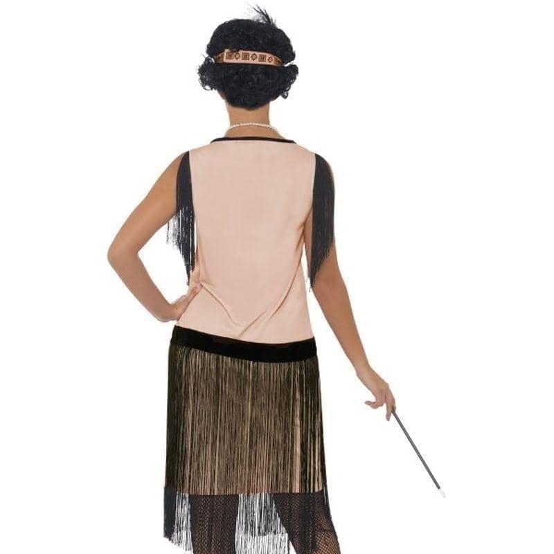 20s Coco Flapper Costume Adult Pink Dress Cigarette Holder Necklace Headpiece_2