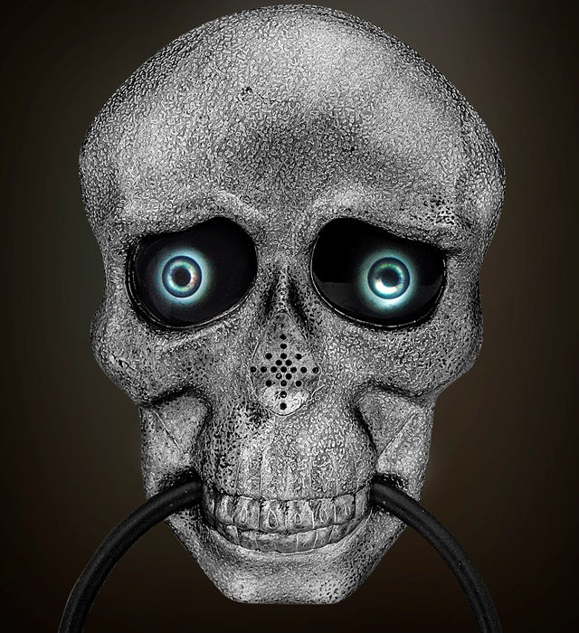 Skull Door Knocker With Animated Eyes And Creepy Voice