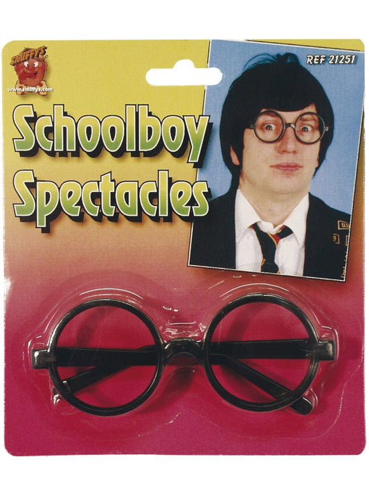 Schoolboy Specs Black Lens Free Adult Costume Accessory 2