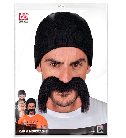 Inmate / Biker Set Cap, Moustache