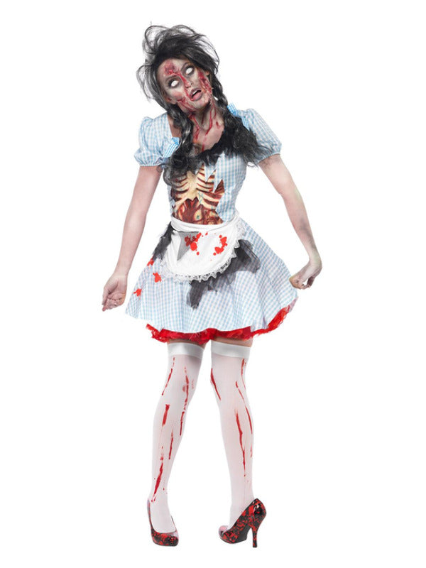 Horror Zombie Countrygirl Costume Blue Dorothy Wizard of Oz  Dress