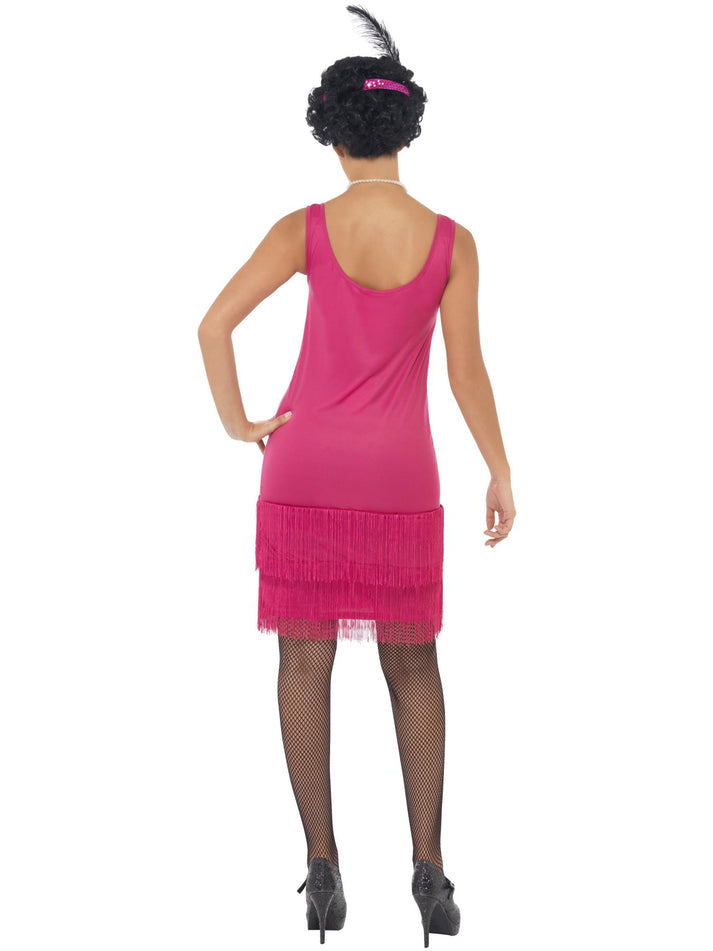 Funtime Flapper Costume Adult Roaring 20s Pink Dress