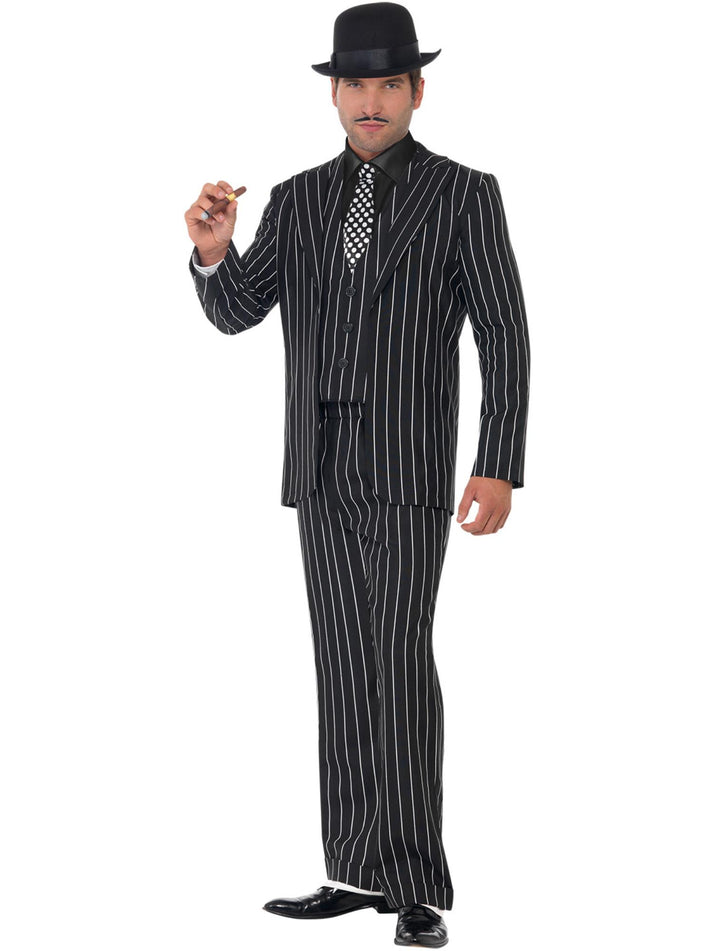 Vintage Gangster Boss Costume Pinstripe Jacket Adult