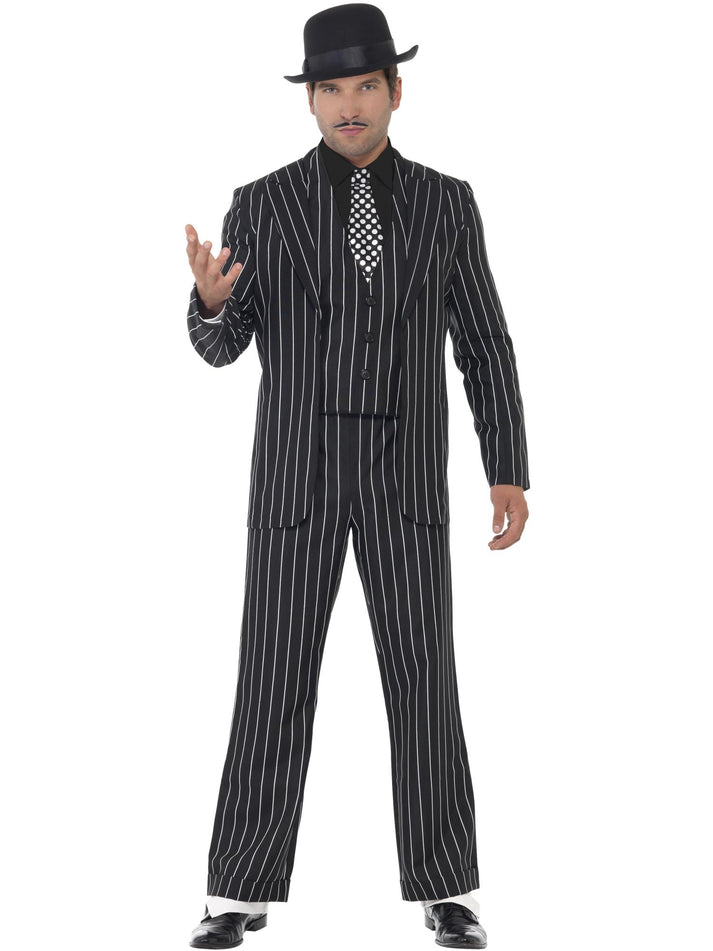 Vintage Gangster Boss Costume Pinstripe Jacket Adult