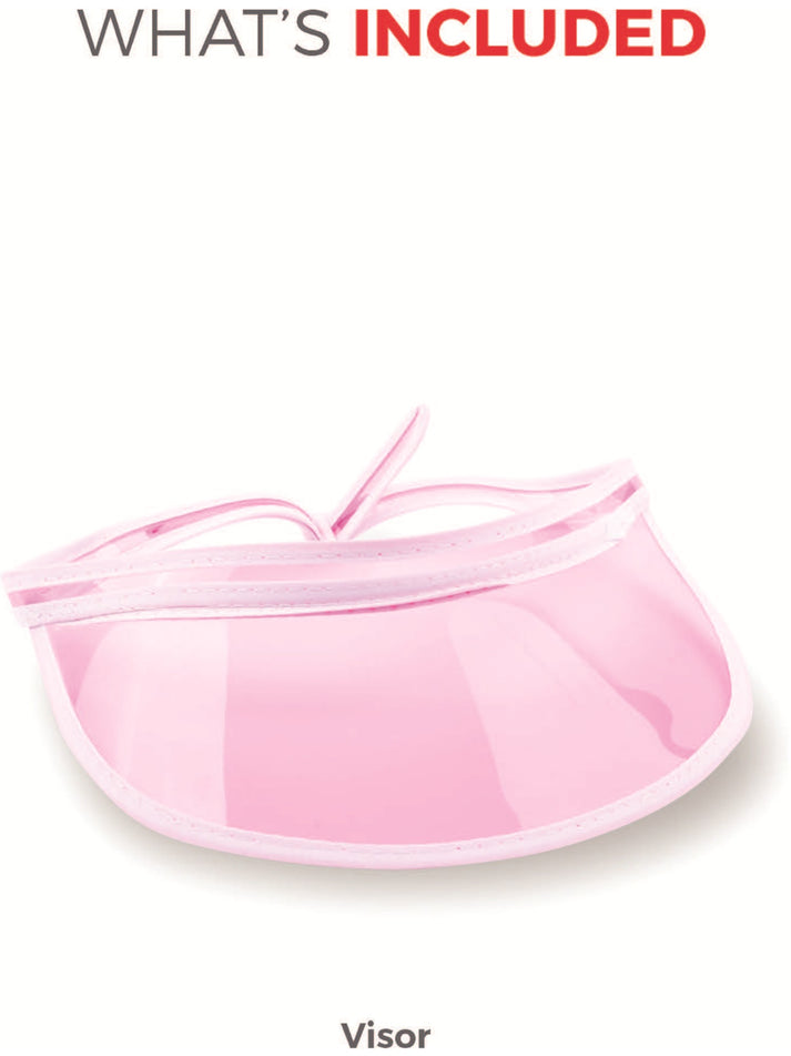 Poker Visor Adult Pink 80s Costume Accessory