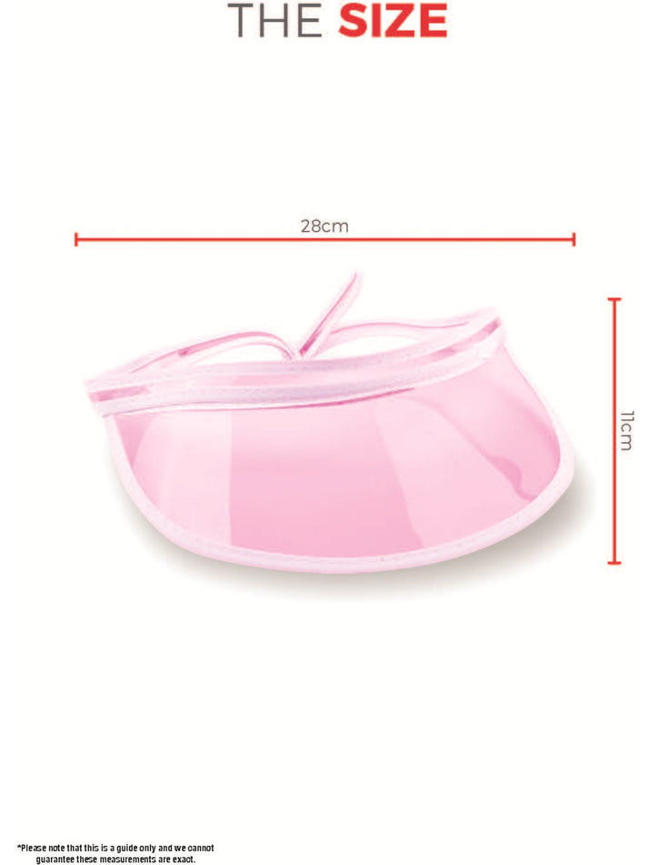 Poker Visor Adult Pink 80s Costume Accessory
