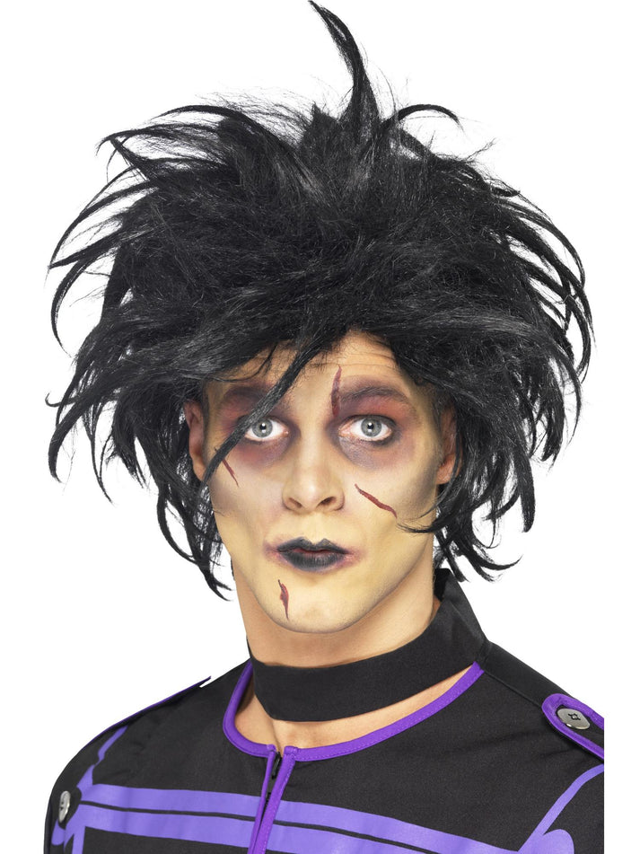 Edward Scissorhands Psycho Wig Adult Black Costume Accessory