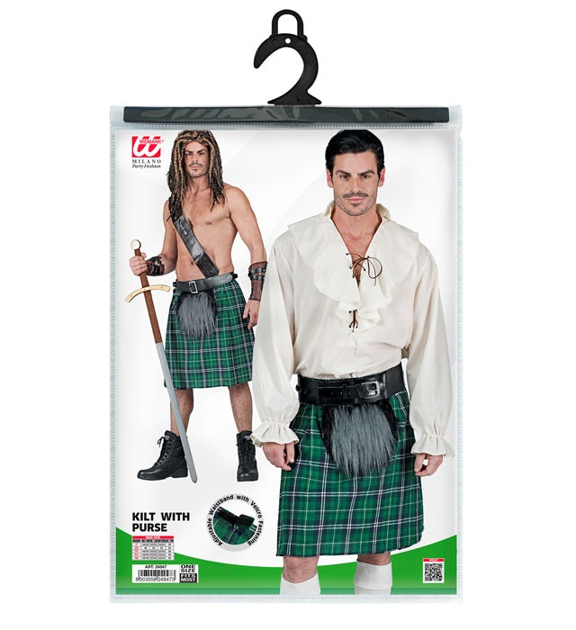 Kilt With Plush Purse Adjutable Size From S To Xl