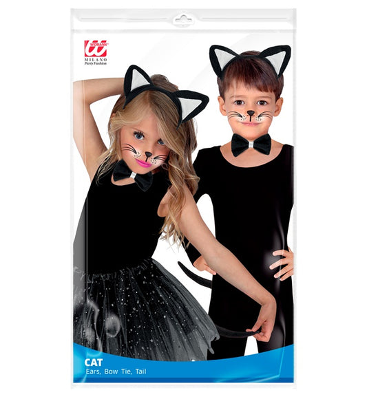 Cat Dress-Up Set Ears, Bowtie, Tail