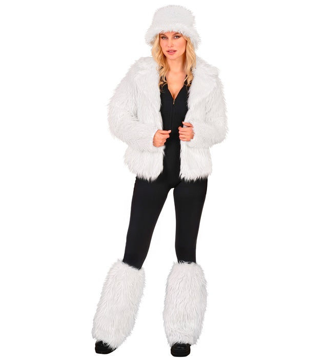 White Plush Leg Warmers
