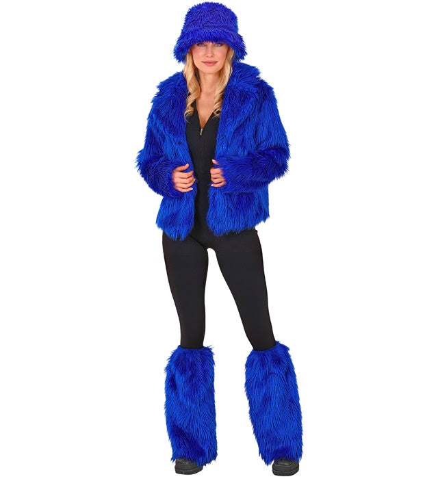 “Royal Blue Plush Leg Warmers”