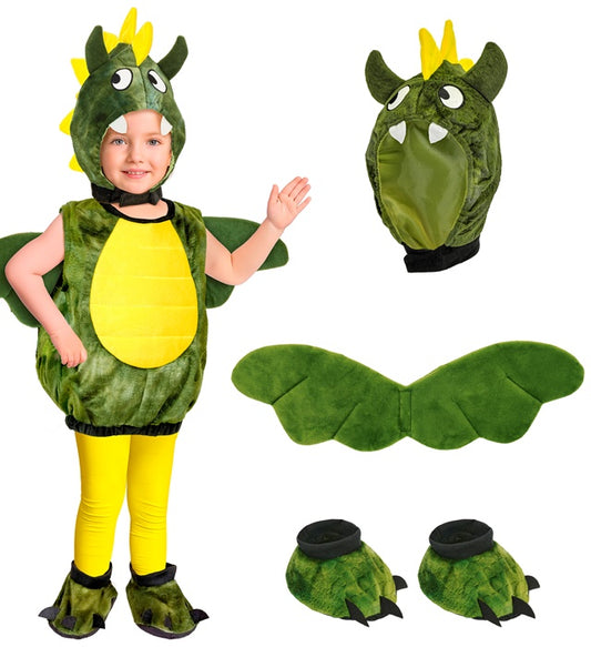 Dragon Jumpsuit, Headpiece, Shoes
