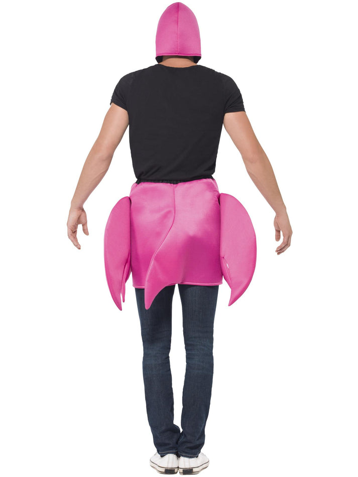 Flamingo Costume Adult One Piece Padded Body with Attached Neck and Hood
