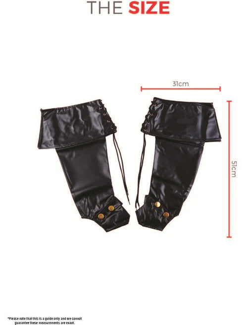 Pirate Boot Covers Black Adult Deluxe Costume Accessory