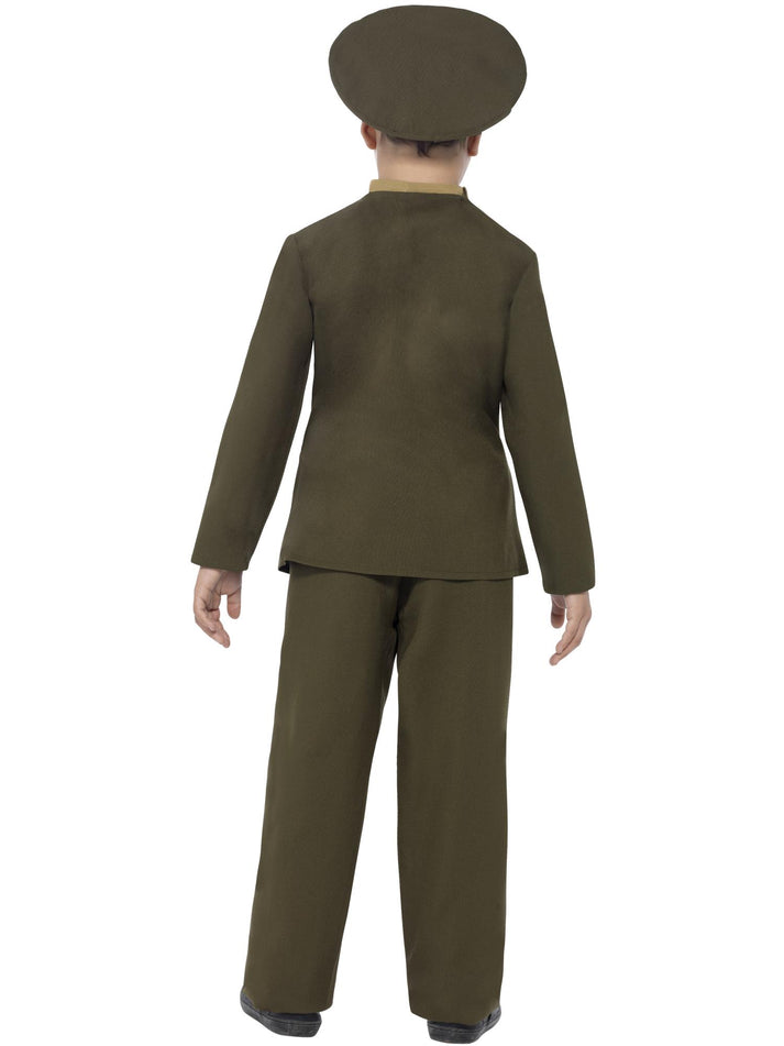 Army Officer Costume Kids Authentic Green Military Dress Uniform