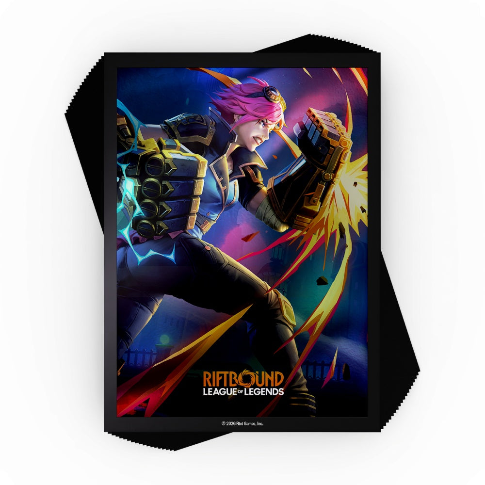Riftbound Vendetta Vi Vs Jinx Art Sleeves 66 x 91 mm 100 Pack