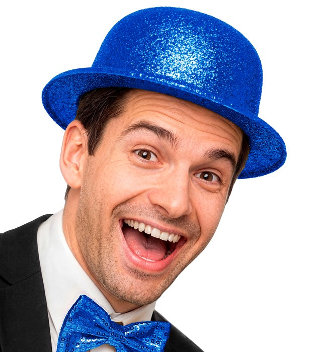 Blue Bowler Hat