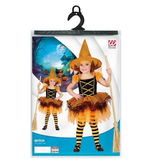 Ballerina Witch Tutu Dress, Hat