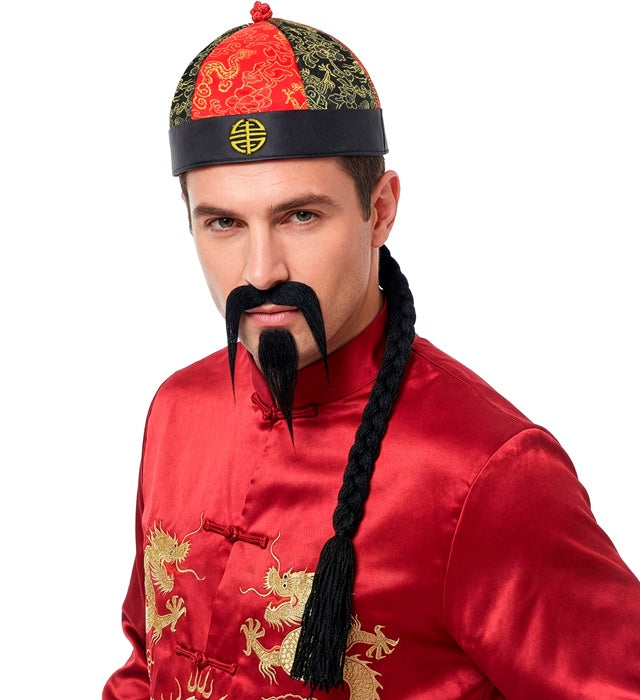 Hat with Moustache and Goatee Chinese for Men Image 4