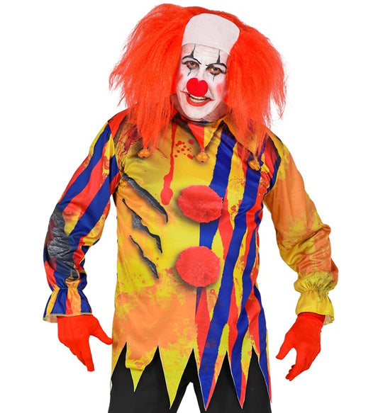 Horror Clown Photorealistic Sublimation Printed Long Sleeve T-Shirt