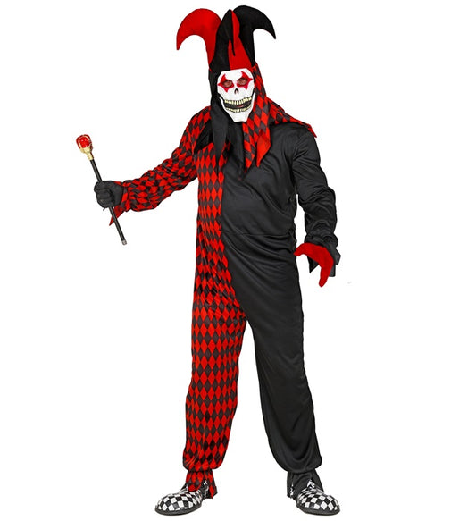 Evil Harlequin Jumpsuit, Hooded Mask With Hat