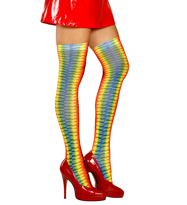 Tie Dye Thigh Highs 70 Den