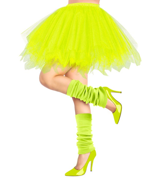 Neon Yellow Tutu With Inner Pocket For Led Lights