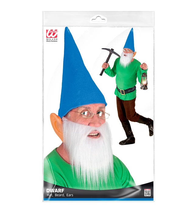 Blue Dwarf Hat, Beard, Ears