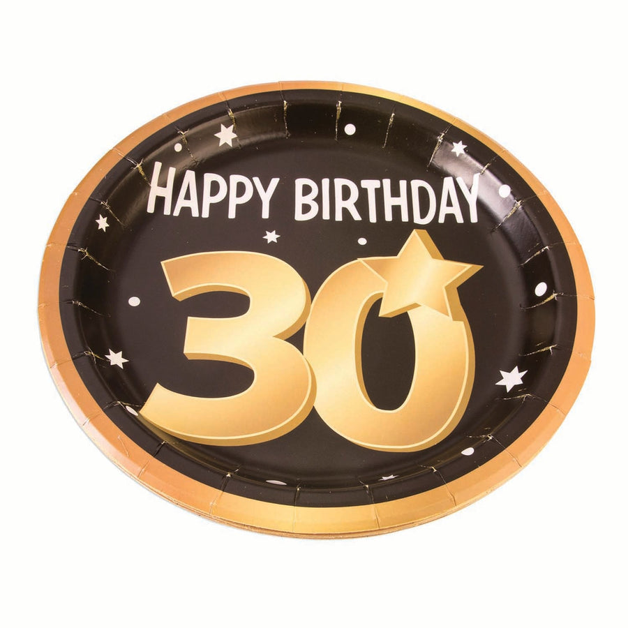 30th Birthday Paper Plates 9" 8 In Pkt_1
