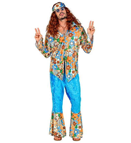 Hippie Man Velvet Shirt, Pants, Headband