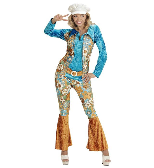 Hippie Woman Velvet Shirt Withvest And Belt, Pants, Hat