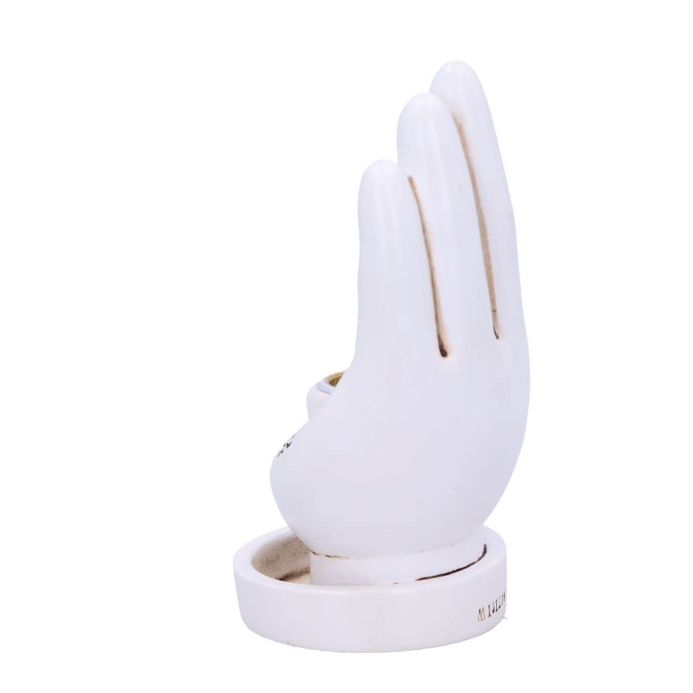 Hand Back Flow Burner White 12cm Palmistry Backflow Incense