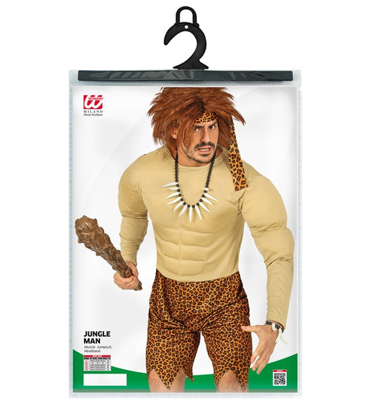 Jungle Man Jumpsuit With Muscles, Headband