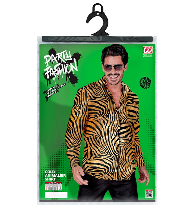 Gold Animalier Party Fashion Shirt Shirt