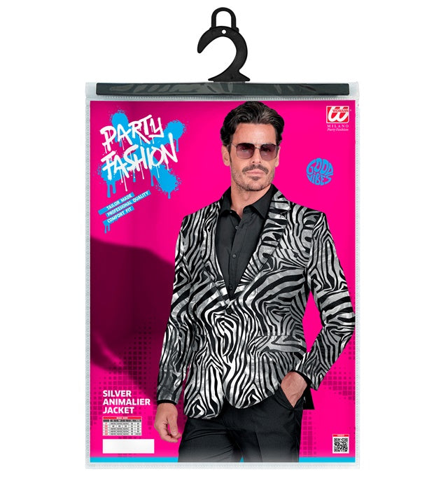 Silver Animalier Party Fashion Jacket Jacket