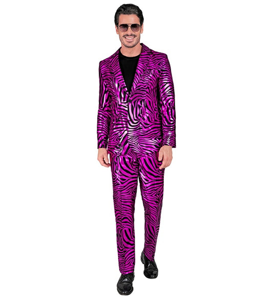 Pink Animalier Party Fashion Suit Jacket, Pants