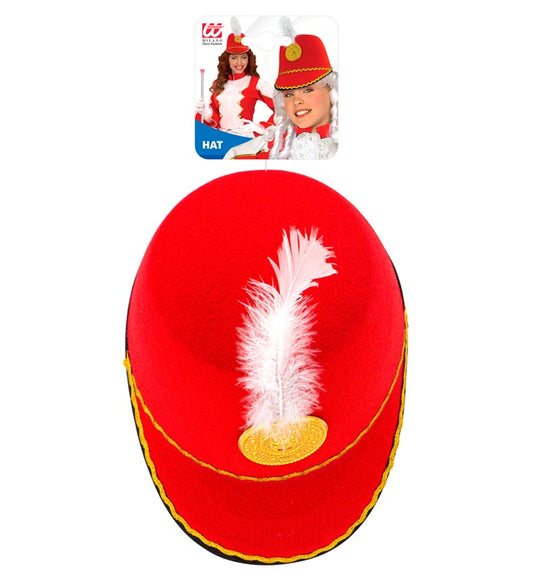 Red Majorette Hat Felt