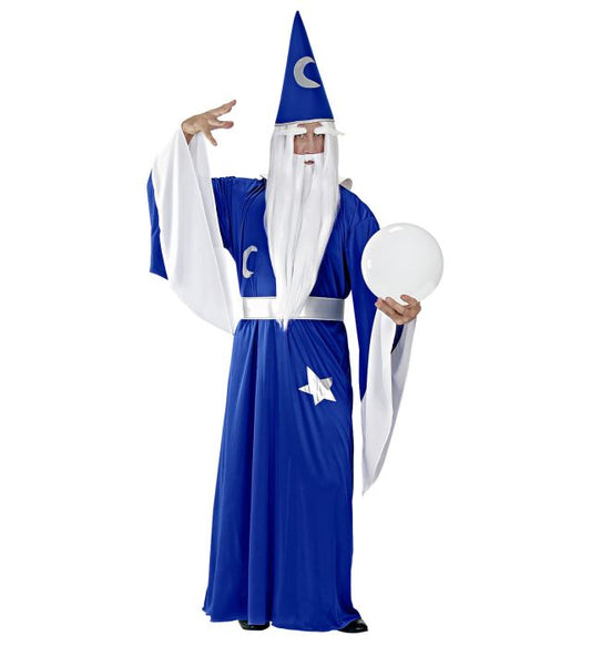 Wizard Robe With Collar, Belt, Hat