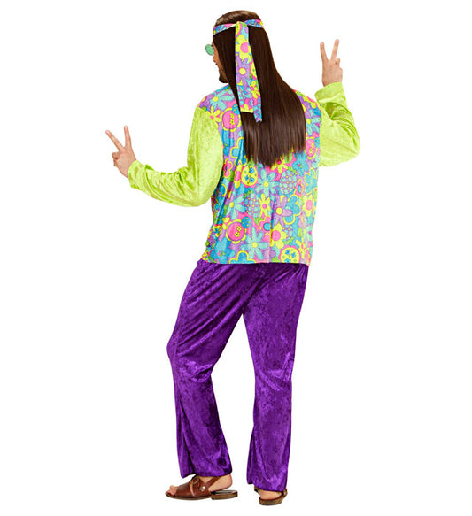 Hippie Man Velvet Shirt, Pants, Headband