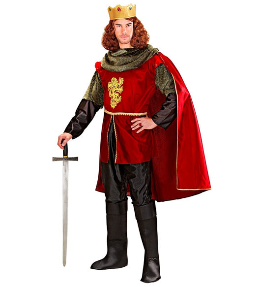 Royal Knight Coat, Cape, Pants, Boot Covers, Crown With Gems