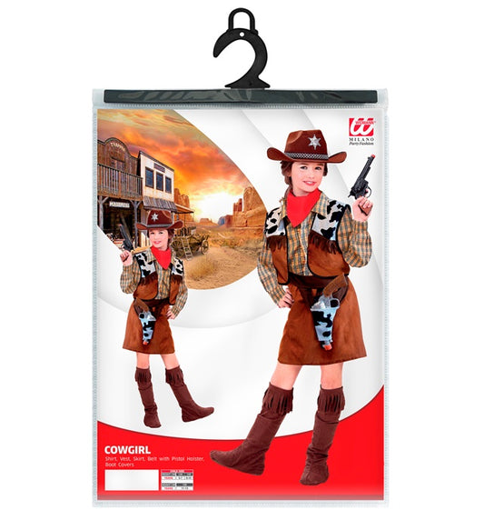 Cowgirl Shirt, Vest, Skirt, Belt With Pistol Holster, Boot Covers