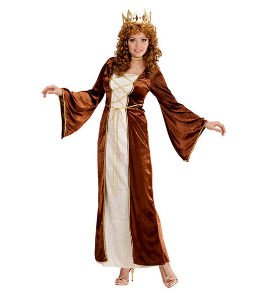 Medieval Princess Dress, Choker, Crown Wiht Gems