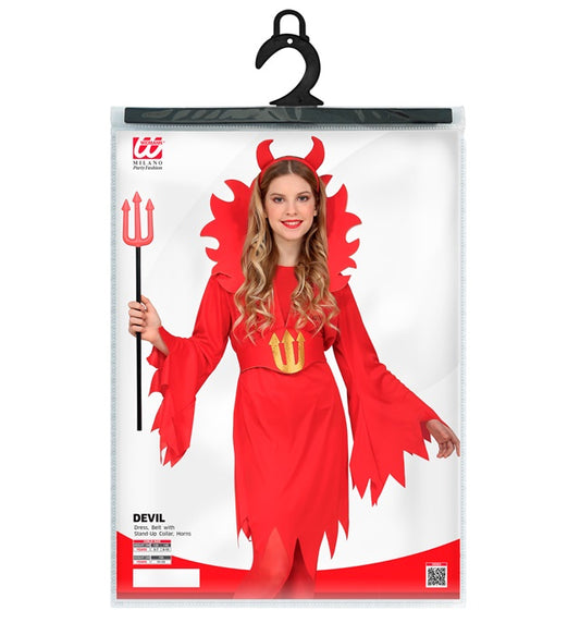 Devil Dress, Belt With Stand-Up Collar, Horns