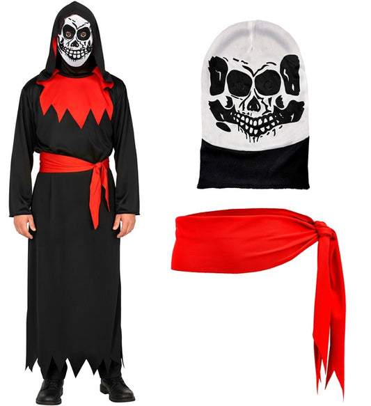 Evil Phantom Hooded Robe, Belt, Mask